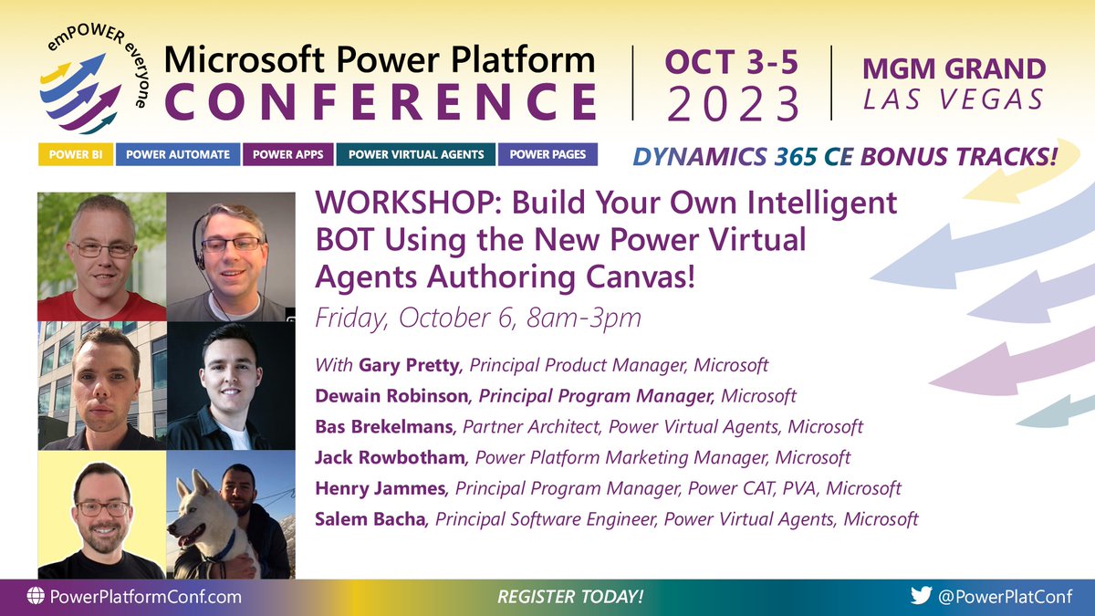 Discover the future of customer interactions! Our workshop at #MPPC23 in Las Vegas this October will empower you to build intelligent bots with ease using the latest Power Virtual Agents Authoring Canvas. Reserve your seat today! powerplatformconf.com/#!/register #AI #Chatbots