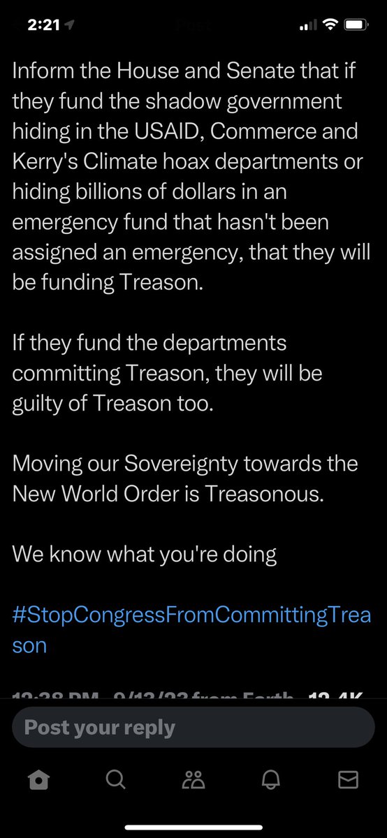JustTheWay4wd's tweet photo. House and Senate if you fund the shadow government hiding in the USAID, Commerce and Kerry's Climate hoax departments or hiding billions of dollars in an emergency fund that hasn't been assigned an emergency, that they will be funding Treason.
#StopCongressFromCommittingTreason https://t.co/hZ6cgzTAhM