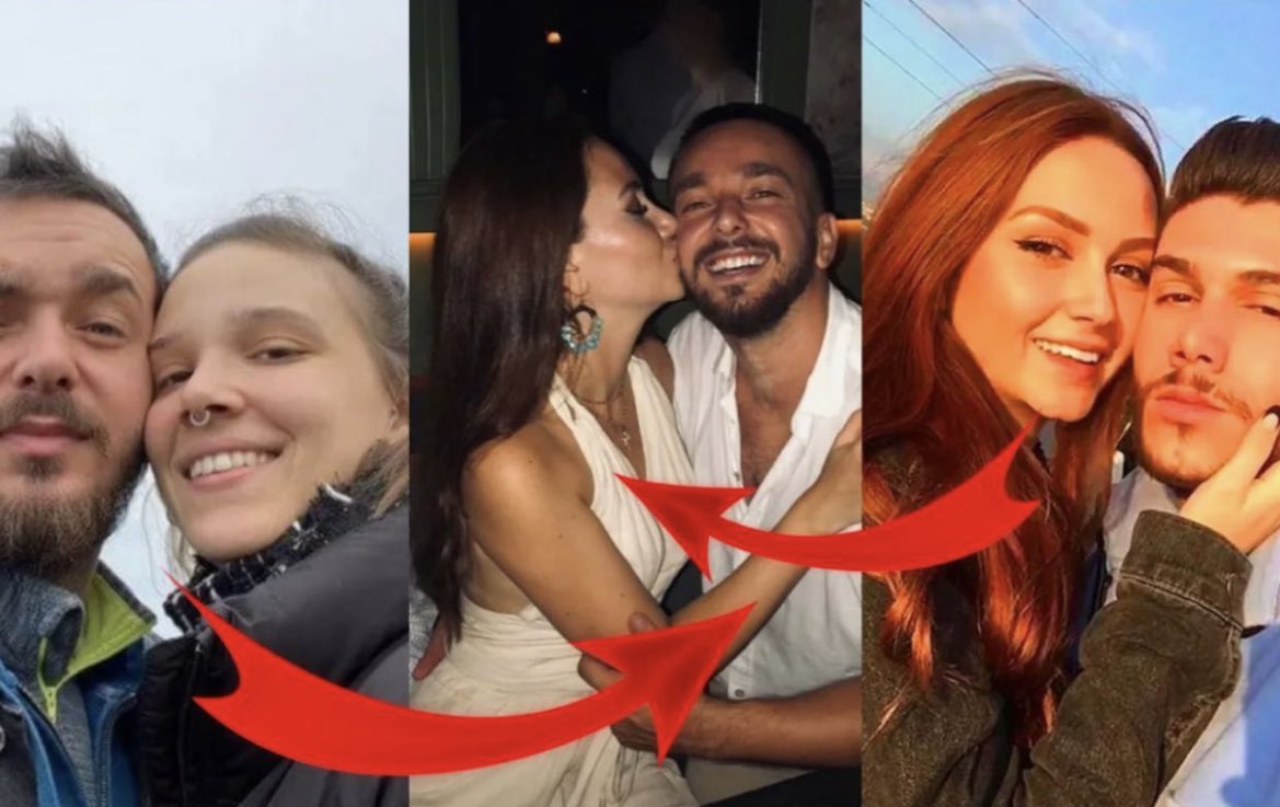 Survivor 2020 yarışmacısı Ezgi ve sevgilisi (soldaki çift) ile yine aynı yarışmadan Burak ve sevgilisinin (sağdaki çift) ilişkileri bitmiş, yarışmadan sonra Ezgi ve Burak sevgili olmuştu. Ezgi’nin eski sevgilisi ve Burak’ın eski sevgilisi de şimdi sevgili oldular. (Ortadaki çift)