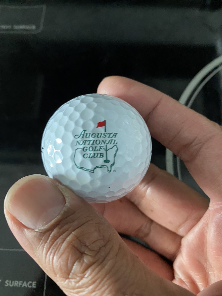 tommy_tracker's tweet photo. I have been the lucky recipient of an Augusta National Golf Club ball. 
This officially enters my collection in a top 4 with my hi1 and a few others!!!@chompchomp15 thanks a lot for the souvenir!!! https://t.co/hkY5LznHx6