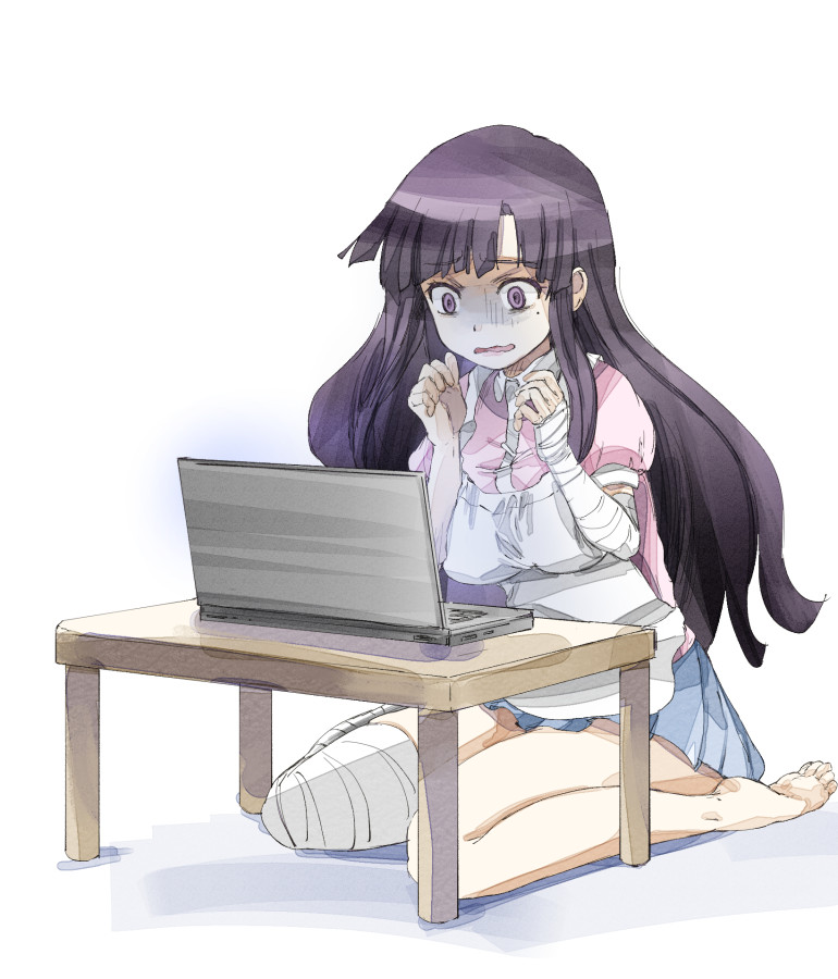 She is lookking her TL.