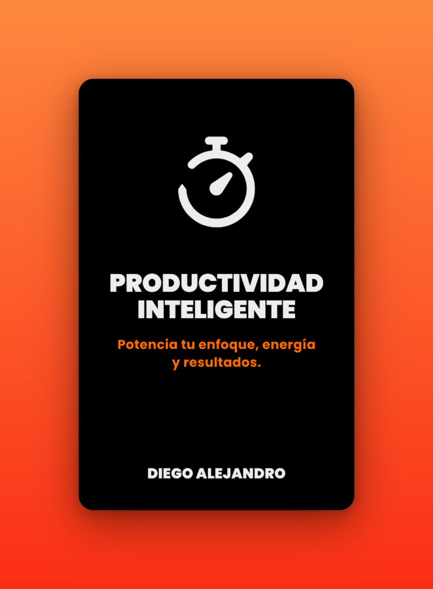 He creado un curso con 21 técnicas de productividad llamado "Productividad Inteligente"

Te ayudará a:

• Mejorar tu vida
• Realizar tus metas
• Hacer más en menos

Será gratis por 24 horas

Si lo quieres

1) Retweet/Repost
2) Comenta "21"

Sígueme para poder enviártelo al DM
