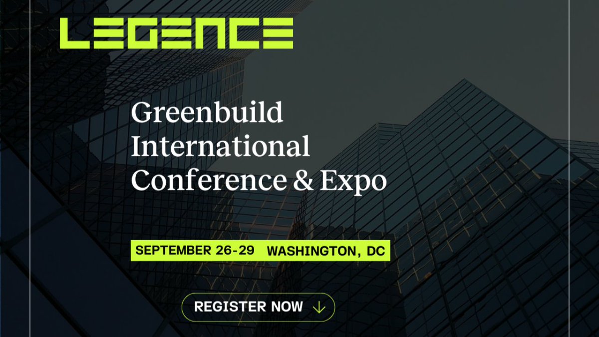 @WeAreLegence company reps from @CMTAEngineers, @HelloBlackBear and @ReTechAdvisors are speaking at #Greenbuild! They'll be discussing how buildings can evolve alongside the #electric grid, the benefits of LEED #ZeroEnergy schools and more!

bit.ly/45OybAA