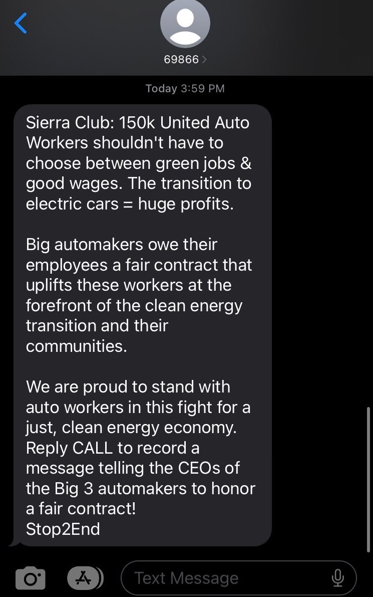 PWUnion1's tweet photo. WOW... we hope this thinking extends to the @sierraclub's own bargaining process. 

RT if you agree that Big Greens like the Sierra Club "owe their workers a fair contract that uplifts the workers at the forefront of the clean energy transition and their communities." #1u @UAW https://t.co/mioCWWug4h