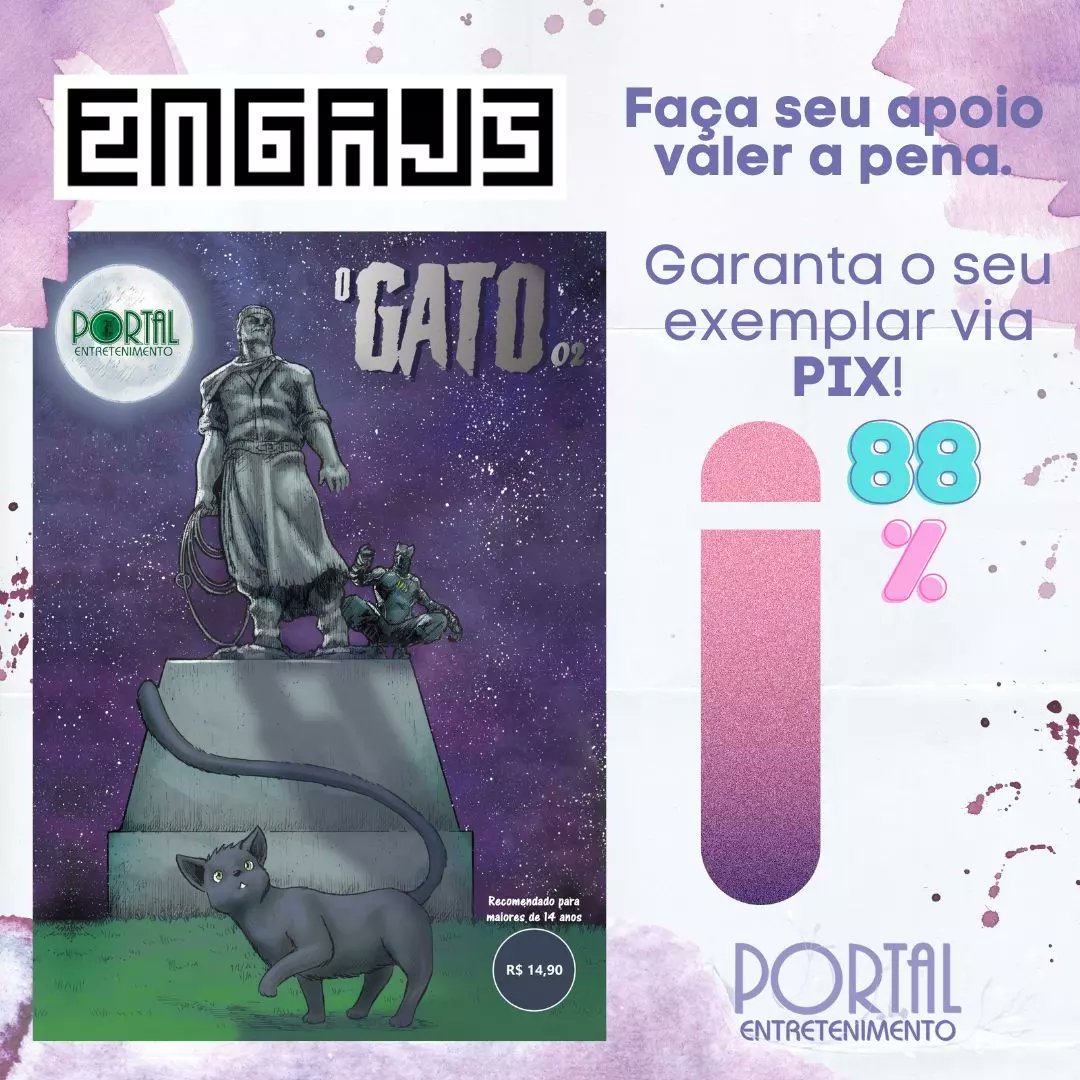 portalhqs's tweet photo. 🌆Aqui começa a vida do nosso #herói🐈
📈Venha você pro #Engaje e ajude as obras #OGato 02 e #Cyberpunks 03 a sair para o papel📚
#gato #Entretenimento #hq #hqs #novidades #quadrinhos #apoie #PortalEntretenimento #projeto https://t.co/Szdl0lncRd