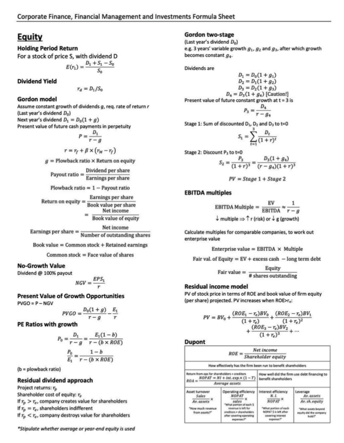 QCompounding's tweet photo. Investing Cheat Sheet

This Cheat Sheet teaches you everything about: 
• Corporate Finance
• Financial Management
• Investing Ratios

Today I am sharing a 6-Page Cheat Sheet which is handy for every investor 👇 https://t.co/IU9xNMhTXK