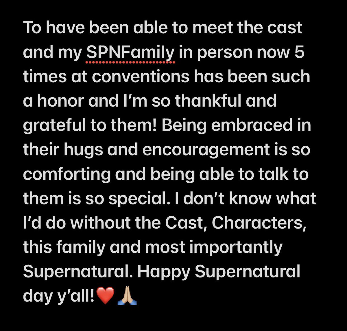 #SupernaturalDay #SPNFamily #supernaturalneverdies ❤️❤️❤️❤️❤️❤️❤️🥺🥺🥺🥺🥺@JensenAckles @jarpad @mishacollins @GilMcKinney @cw_spn @therealKripke @GenPadalecki @DanneelHarris @kimrhodes4real @feliciaday @RobBenedict @adamfergus @jumblejim @Mark_Sheppard @Alex8Calvert @JDMorgan