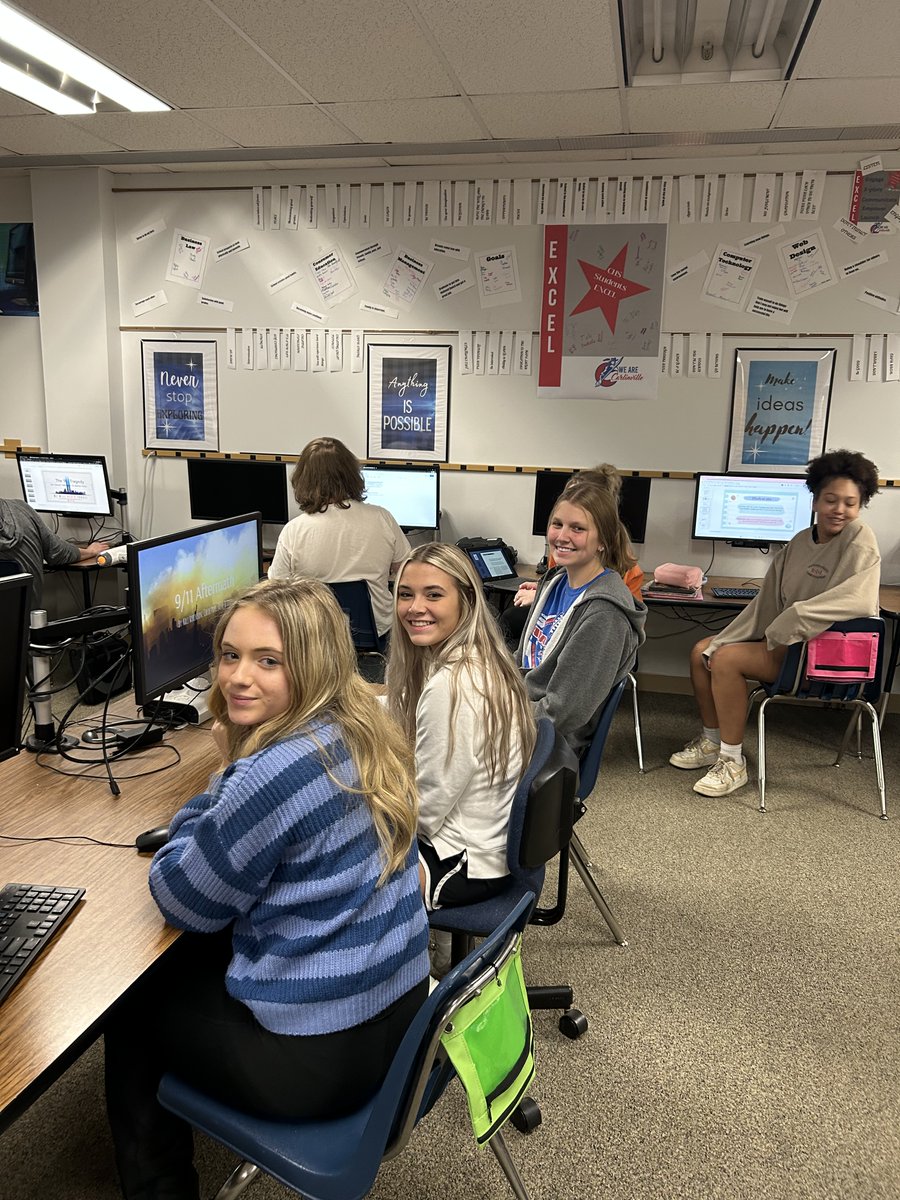 Business Management students research and present information regarding the economic impact of 9/11.  Great job! <a href="/CarlinvilleHS/">CarlinvilleHS</a> <a href="/IHeartCKH/">Capturing Kids' Hearts</a> <a href="/icivics/">iCivics</a> #WeAreCarlinville