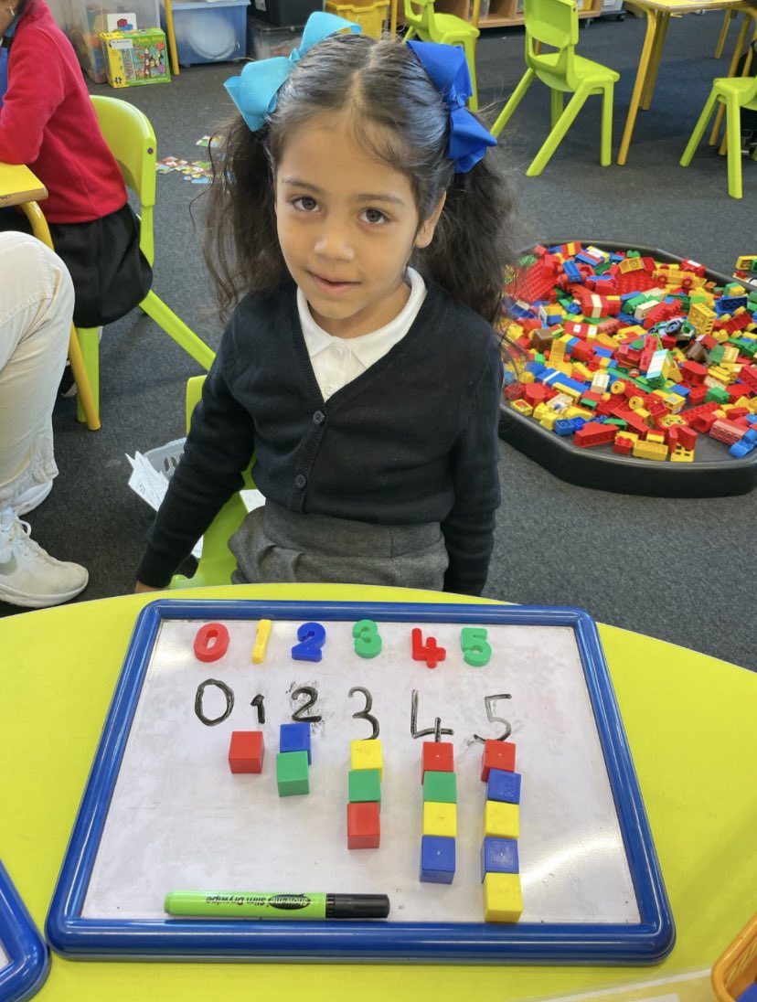 AnnetteStreetPS's tweet photo. Yesterday D in P1 did great work recognising, ordering, writing and counting with numbers 0-5. Today she was able to do the same 0-10. What a ⭐️#number #mathsmarvel https://t.co/i0c7YwHQ4F