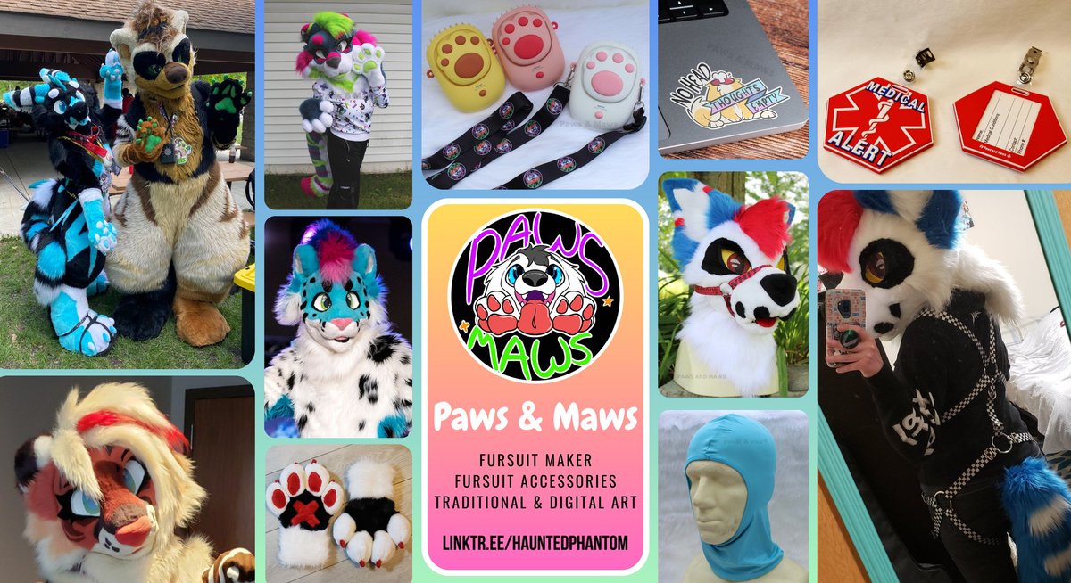Paws_and_Maws's tweet image. Hi! Welcome to 🐾 Paws & Maws 👅
We are a fursuit maker, fursuit accessorizer, furry product supplier, and artist!
Etsy:
pawsandmaws.etsy.com
All other links:
linktr.ee/Hauntedphantom