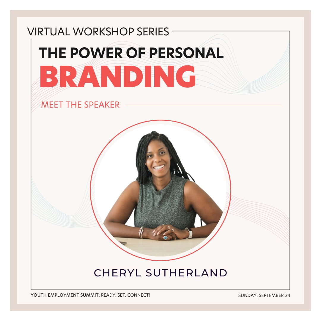 Session 2 of our #YouthSummit Virtual Workshop Series is titled "The Power of #PersonalBranding", and will begin at 11 AM on Sunday, September 24.

Learn how to harness the power of personal brand with Cheryl Sutherland, the visionary behind #PleaseNotes.

dressforsuccesstoronto.com/register-youth…