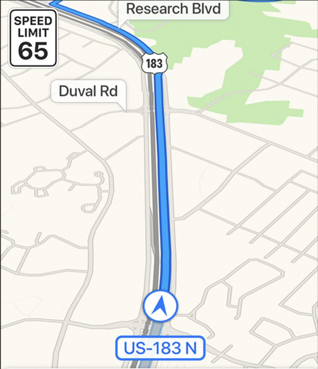 alpennec's tweet image. When using #MapKit with #SwiftUI, is there a way to have a polyline in a colour with a stroke in another one? Like in Apple Maps (1st screenshot).

In #UIKit, I used to add the same polyline 2x but with different renderer (width &amp;amp; color). It does not seem to work with #SwiftUI.