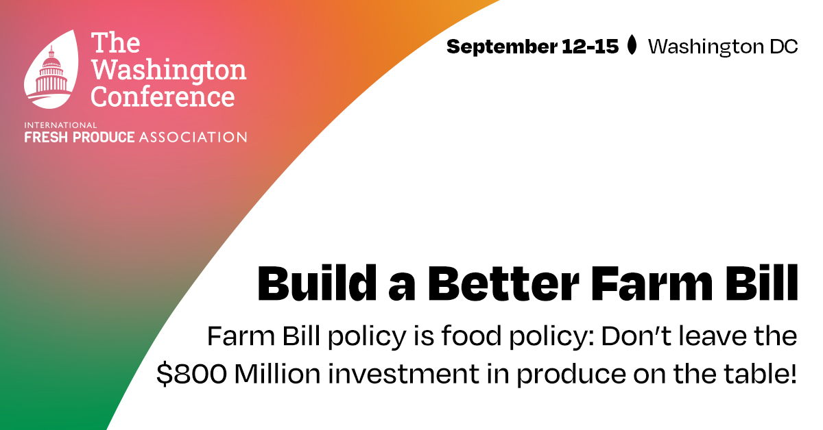 IntFreshProduce's tweet photo. With the #FarmBill set to expire at the end of September, many programs could be in jeopardy. That could mean $800 million in fresh produce business left on the table. #TWC2023 #PowerofFresh
Learn more here: https://t.co/TMolNG6bIJ https://t.co/KFkFJh6edK