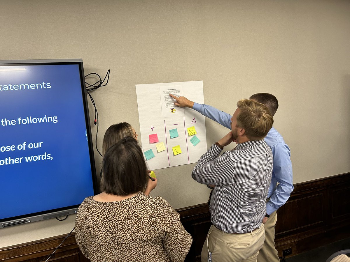 ASD_1Excellence's tweet photo. The #ASD1 district guiding coalition met today to identify the Four Pillars of a PLC for our district, beginning with our mission and vision. #atPLC #ElevateA1 #A1Excellence @SolutionTree https://t.co/Yc3ZU3QchH