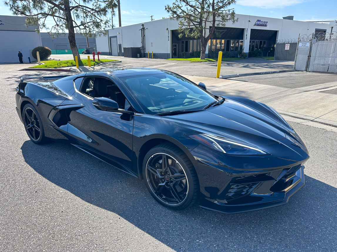 2023 Black w/Jet Black Z51 Corvette Coupe

6.2 L/495hp, 8-spd. paddle-shift automatic transaxle.
This awesome C8 only has 1k miles and is loaded with  options! $99,900 obo #c8corvette #corvettefamily #z51 #495hp #v8 #v8power #performancecars #corvette #carsforsale  714-630-0700