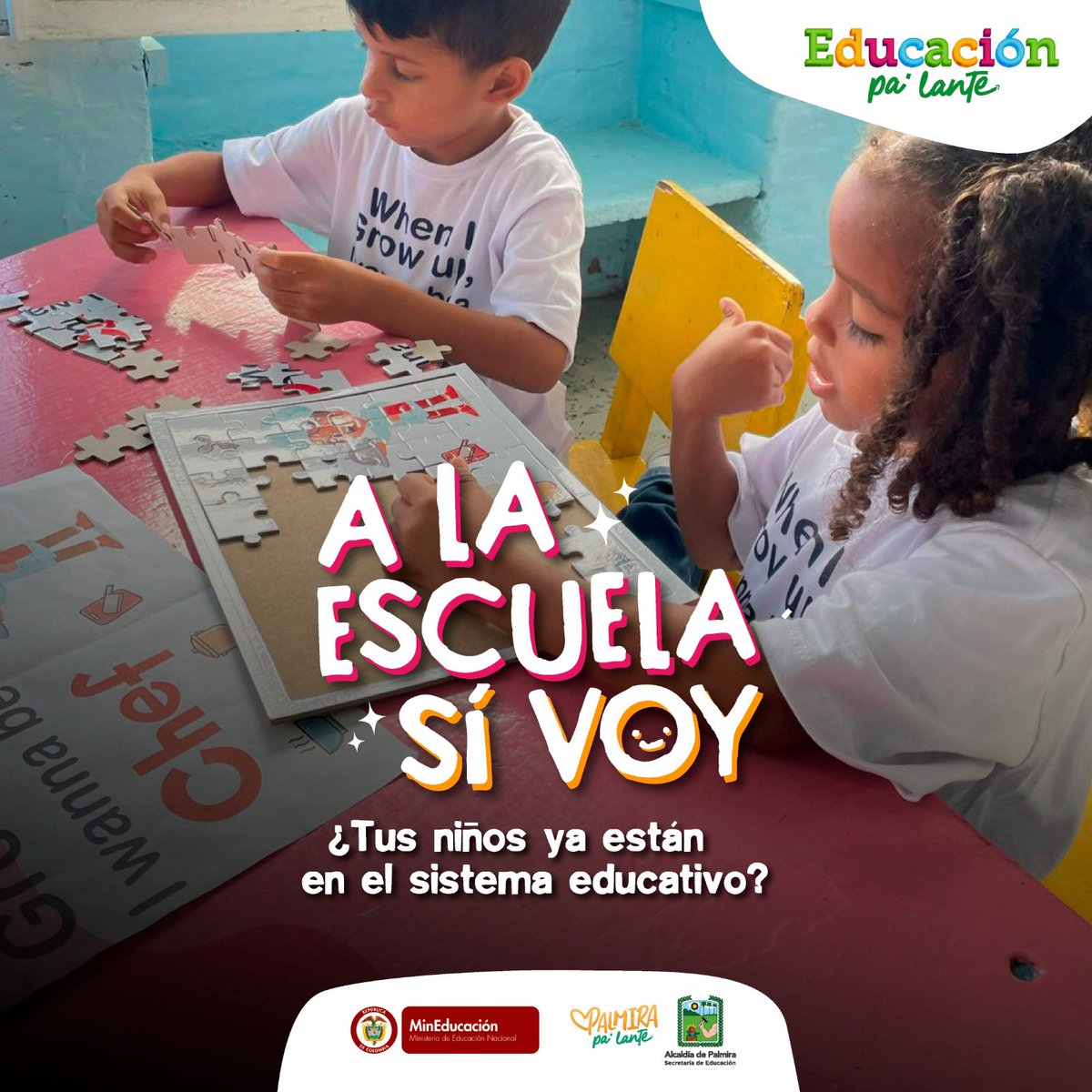 ¿Tus niños ya están en el sistema educativo? 👧🏼👶🏻

Tenemos abiertas las inscripciones para estudiantes de transición en las Instituciones Educativas Oficiles de Palmira. 

No pierdas la oportunidad de seguir construyendo una educación pa’lante. 📚