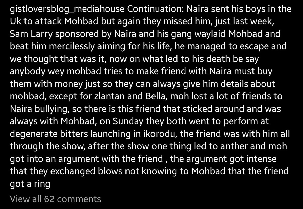 Gist lover's word on Mohbad,Naira Marley and crew.