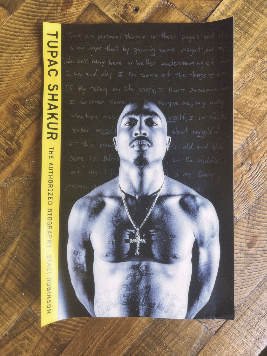 Thank you to @CrownPublishing for this dope poster. While celebrating Pac’s life today, I am becoming more and more thrilled for his official biography coming Oct. 24th—authored by Ms. Staci Robinson. #TupacLegacy