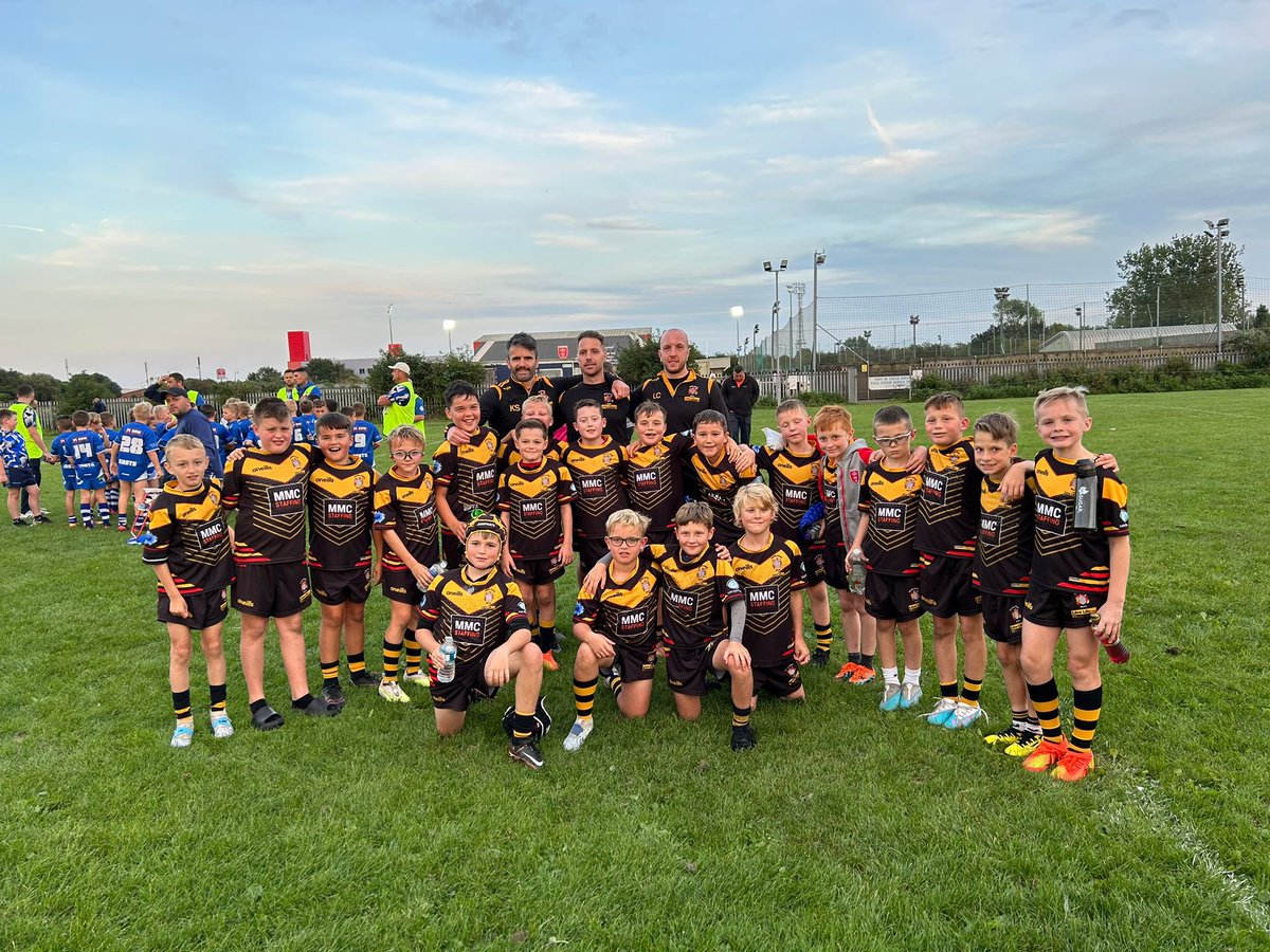 Well done to this weeks MOTM’s Alfie &amp; Louis for some outstanding tackling tonight against physical East Hull &amp; Beverley sides. Shout out to the rest of the boys too on an outstanding final festival at U9’s, looking forward to the next season already 🥕💙🏉