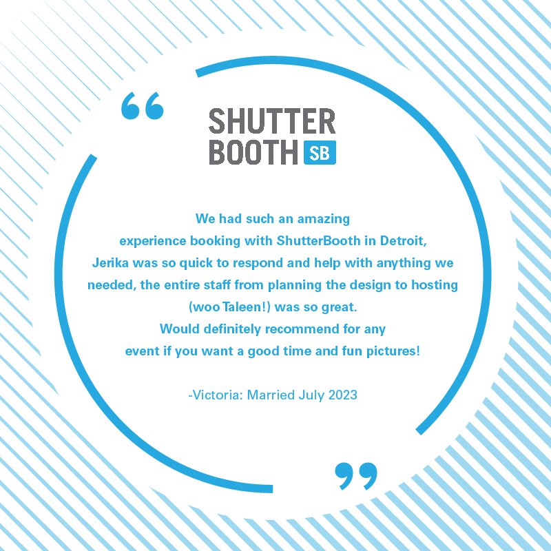 ShutterBoothDet's tweet photo. We're happy to hear it Victoria! 😍 
.
https://t.co/Pjwho6S6Tq
.
.
#ShutterBooth #photobooth #reviews #review #feedback #reviewer  #testimonial #happycustomer #love #productreview  #customerservice #customerfeedback  #customerreview #reviewers  #testimonials  #smallbusiness https://t.co/ZjyAxiawUG