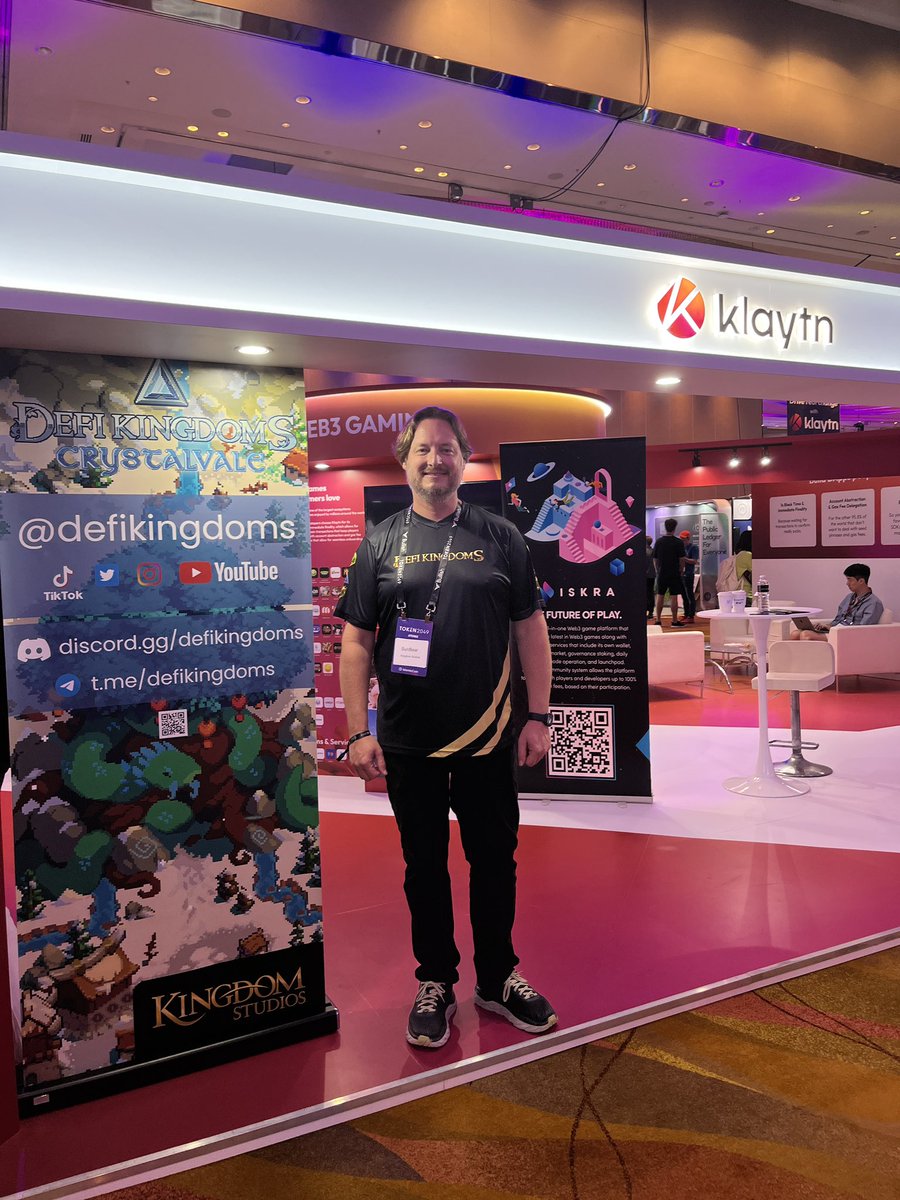 KaiaChain's tweet photo. 👀 Catch @DeFiKingdoms at our booth too! 

#Token2049Singapore https://t.co/qI6ueehUOO