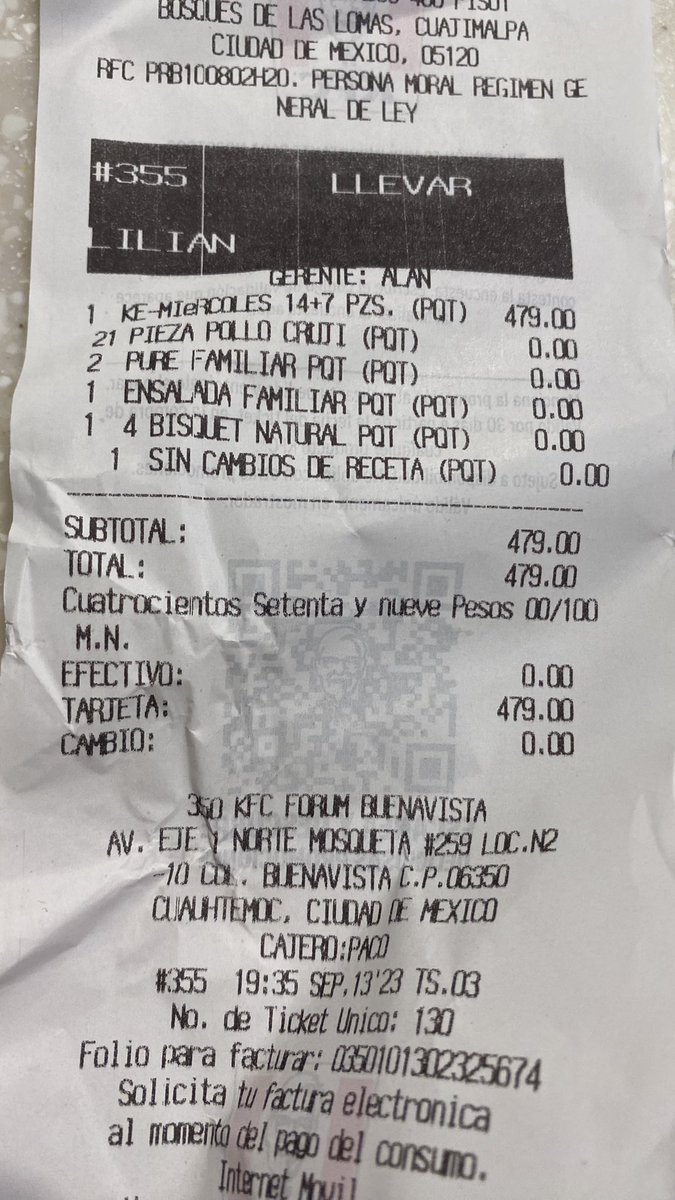 Lilithmg's tweet photo. Una pregunta @KFC_MEXICO a esta hora ya no hacen nada más que pzas de pollo crují? Ambas Sucursales forum buenavista, que y no tienen nada de lo del menú https://t.co/bFquw419bM
