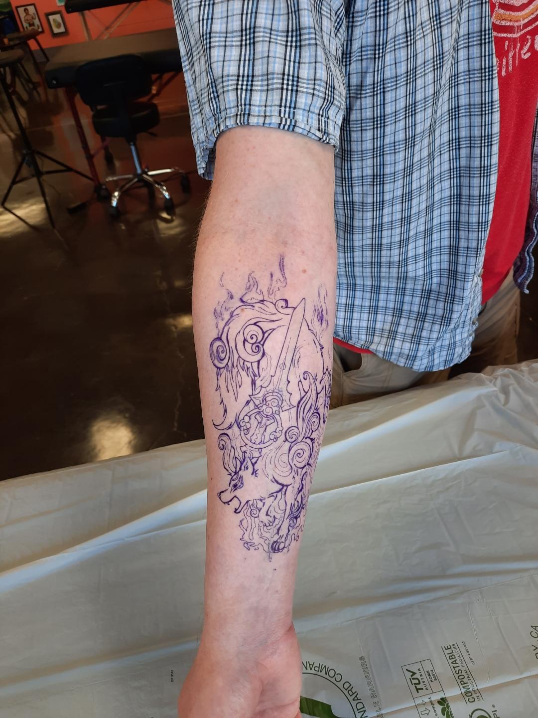 The Sun Goddess Okami Amaterasu Wolf Tattoo by Jason | Tatuajes para  hombres, Tatuajes fandom, Tatuajes