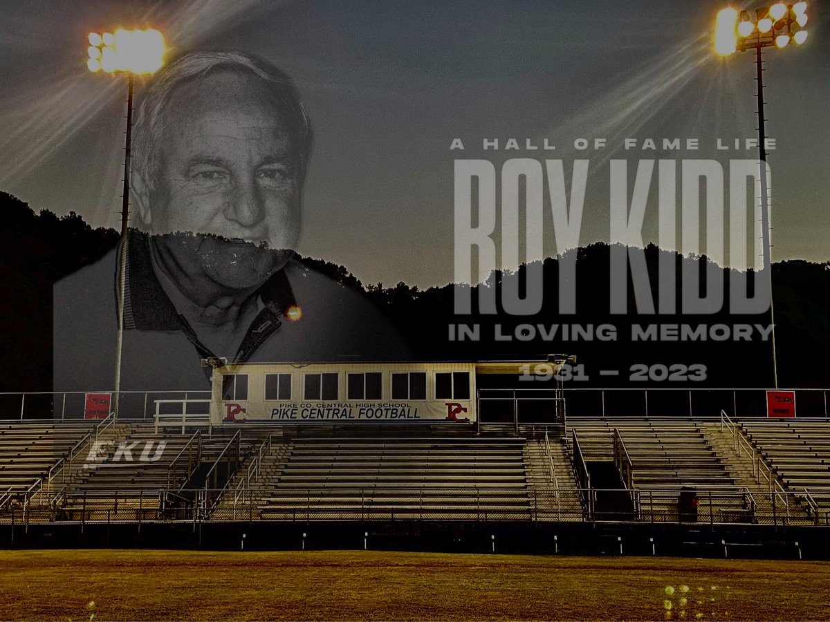 RIP Coach Roy Kidd! Iconic legend that did so many things for the great state of Kentucky! @EKUFootball