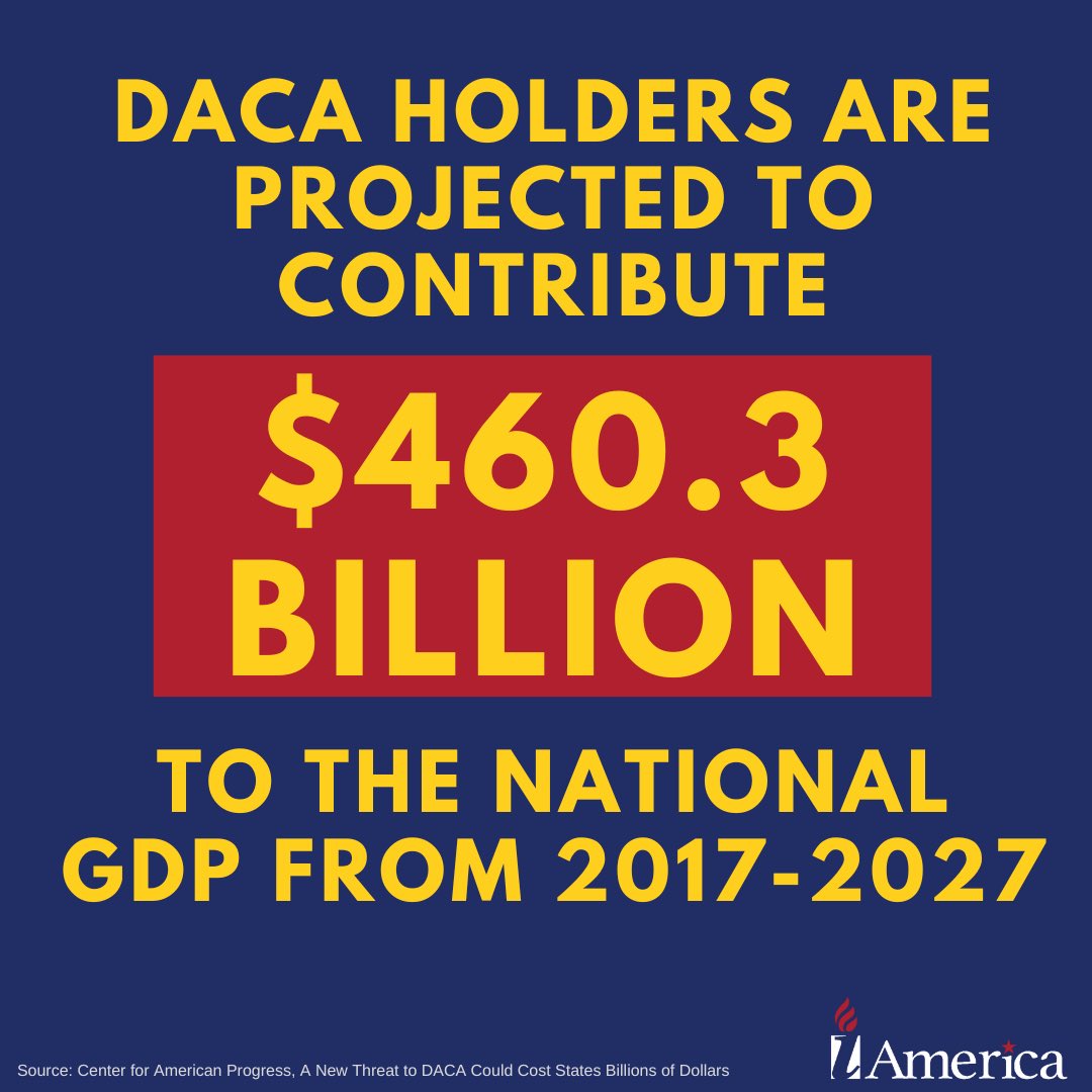 Ending #DACA would not only remove workers from their workplace, separate families, and uproot people from the lives they've built--but as economists have warned, it is 'bad economics.' DACA holders are crucial to the U.S. economy. #HereToStay #ImmigrantsAreEssential