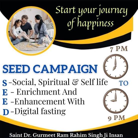 InsanShalini's tweet photo. Don't forget your family by becoming too engaged in your phone LAKS Of people are spending QUALITY TIME with their Families by observing a digital fasr FROM 7 PM TO 9 PM AND By Participating In The SEED Campaign Started By Saint MSG. #DigitalFasting https://t.co/TreODigJo2