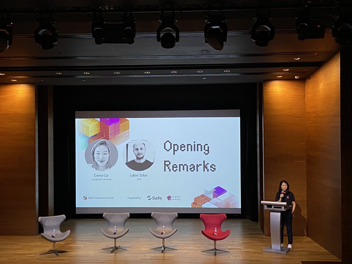 LongHashVC's tweet photo. Our Managing Partner @emmacui and Safe Co-Founder @SchorLukas giving opening remarks #W3TS https://t.co/MqNLVI2teS