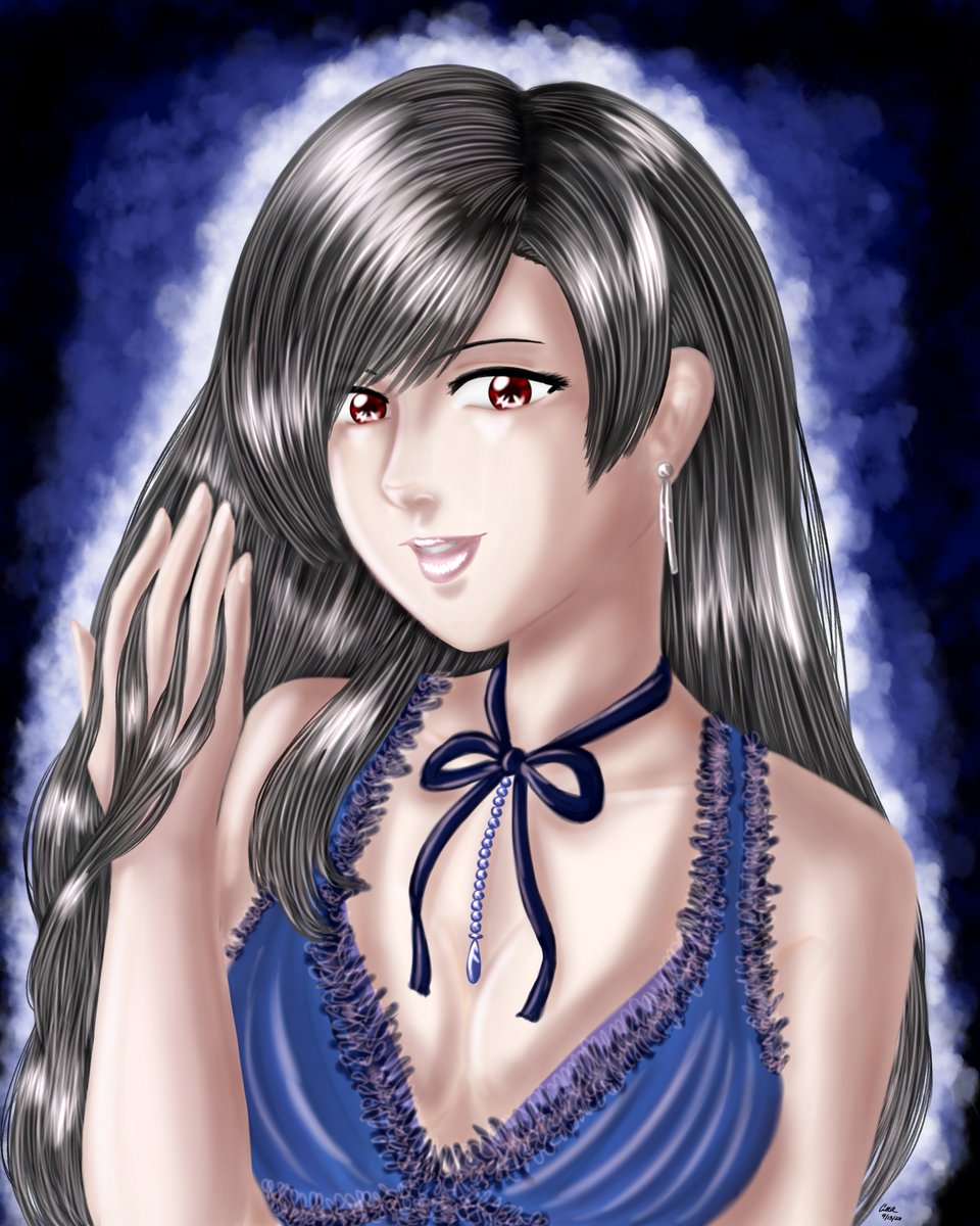 lynearart's tweet photo. Blue Dress #TofaLockhart #FinalFantasy7 #FinalFantasy7Remake #FinalFantasyVII #FinalFantasyVIIRemake #FilipinoArtist #AustralianArtist #ArtistOnTwitter @MediBangPaint_e @ArtMutuals @Medibangcom https://t.co/JNNTMuna06