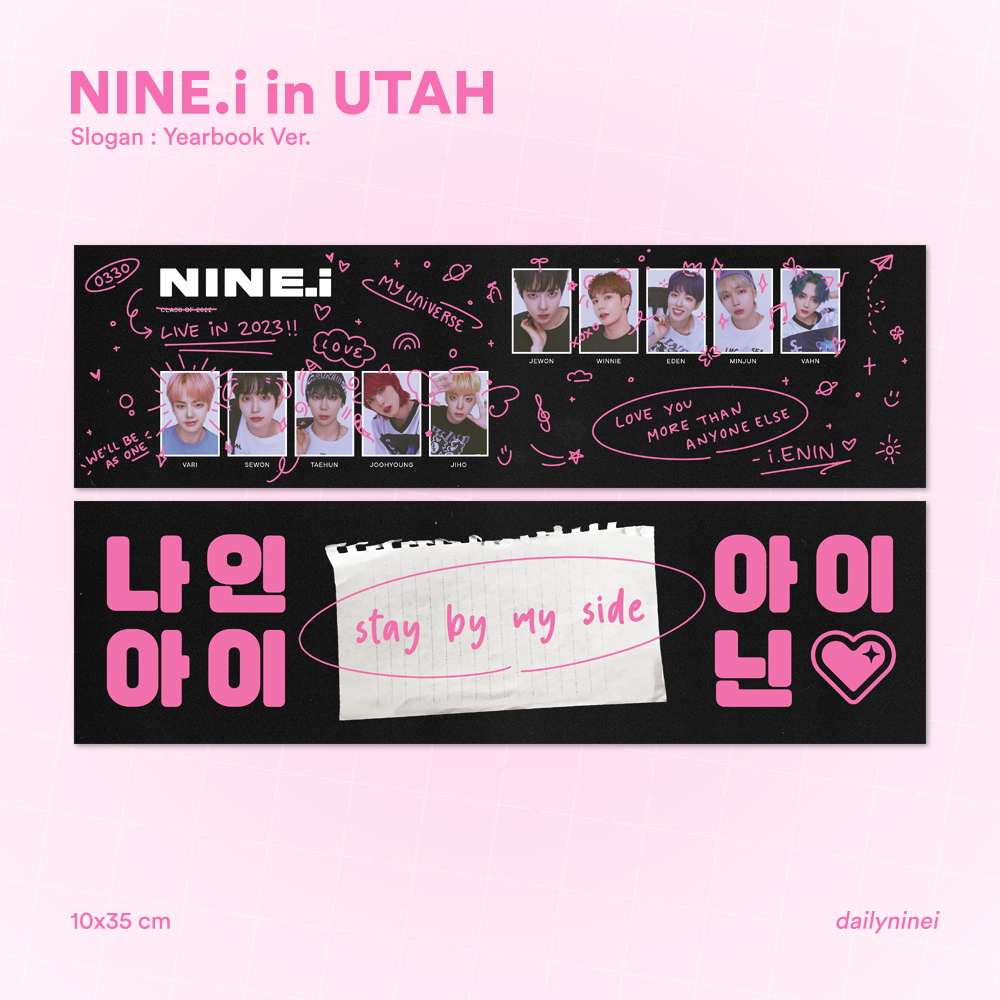 dailyNINEi's tweet photo. ✨dailyninei Slogan Support ✨

📍 Kingsbury Hall, Utah 10/13

🔗https://t.co/nfjDakRIAt

#NINEi #나인아이 https://t.co/HrH74SwIxw