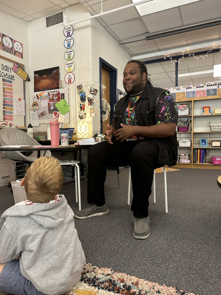 Thank you for visiting Mrs. Weaver and Mr. J!  We loved learning about your roles in our IHPS community! Come back and dance soon!❤️ #IHPromise #guestteachers <a href="/IHCampusLife/">Lateef Johnson</a>