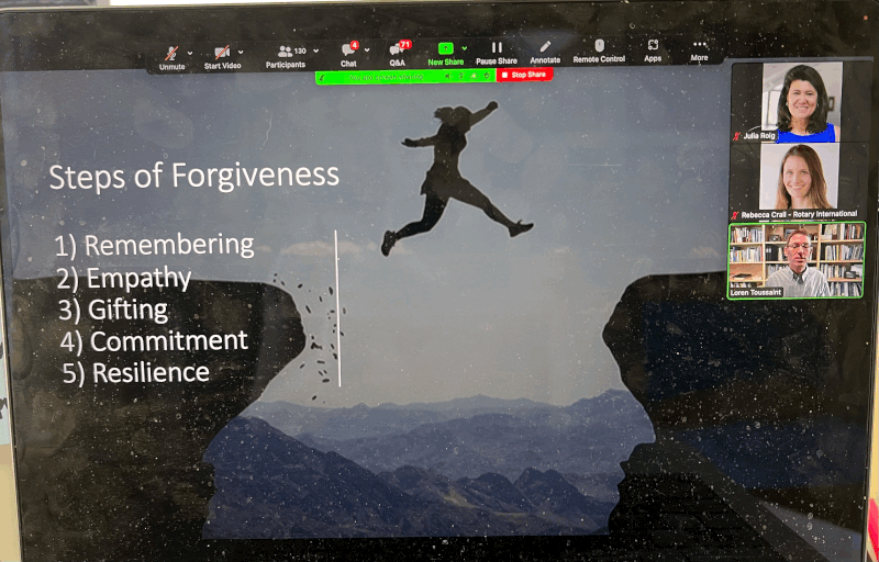 LorenToussaint's tweet photo. Thanks to everyone involved today in the Rotary International webinar on Forgiveness and Societal Healing. What an incredible event with 130 attendees from around the globe. Honored to be part of this work!
@TempletonWorld @luthercollege https://t.co/3n9bbjMYV8