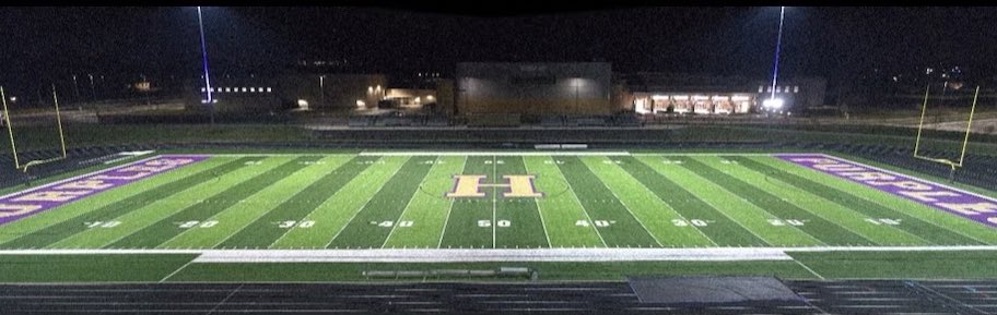 Bowling Green High Stadium is lit up for Coach Kidd!!