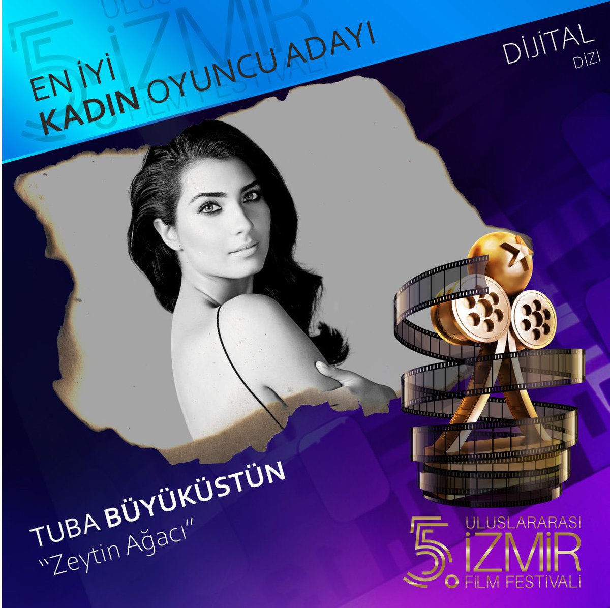 #TubaBüyüküstün 
#izmirfilmfestivali 
Estoy tan 😆y agradecida de la 👑Cada día se acerca más a nosotros, mostrándonos su ♥️, 
Nos habla con sus Reels, portadas, posts, con sus compañeros #ZeytinAğacı , con los fans. etc.
Por eso🎗️💯 sus proyectos 
Let’s continue voting!🖇️💪