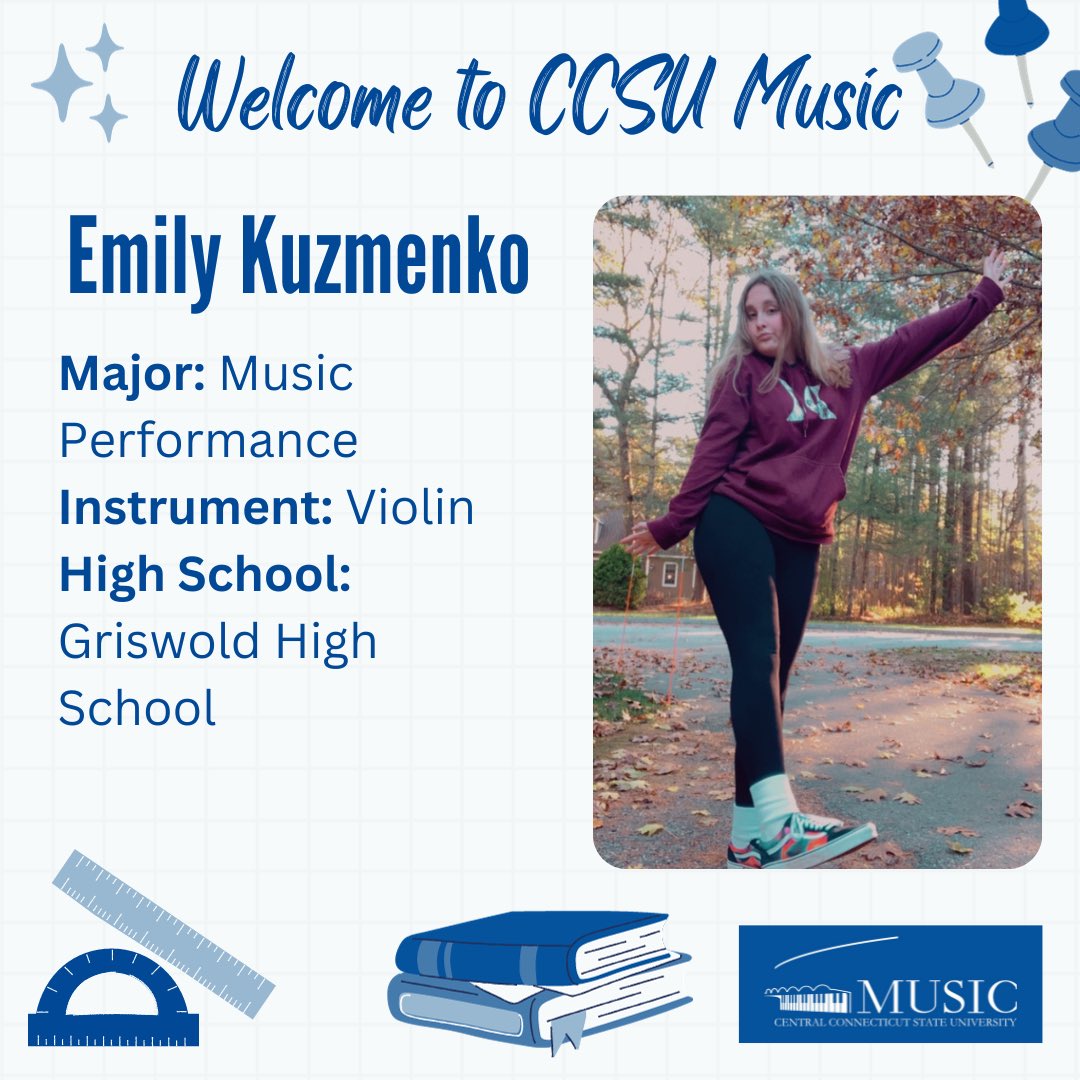 CCSU_Music's tweet photo. With Sinfonietta returning, we are so excited to have a new string student! #ccsumusic #ccsu #stringplayer #violinist #sinfonietta #ctmusic https://t.co/HZ4QyOQurQ