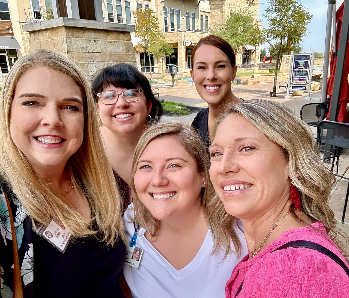 Caralyn_Orman's tweet photo. Today was a great day of learning and connecting. Our ELAR IS meeting was full of all the information we needed.❤️Enjoyed catching up at lunch with Instructional Specialist friends AND spending four hours this evening with the one and only @cariannestroud! @CyFairISD @lucascfisd https://t.co/PRd27jgsmB
