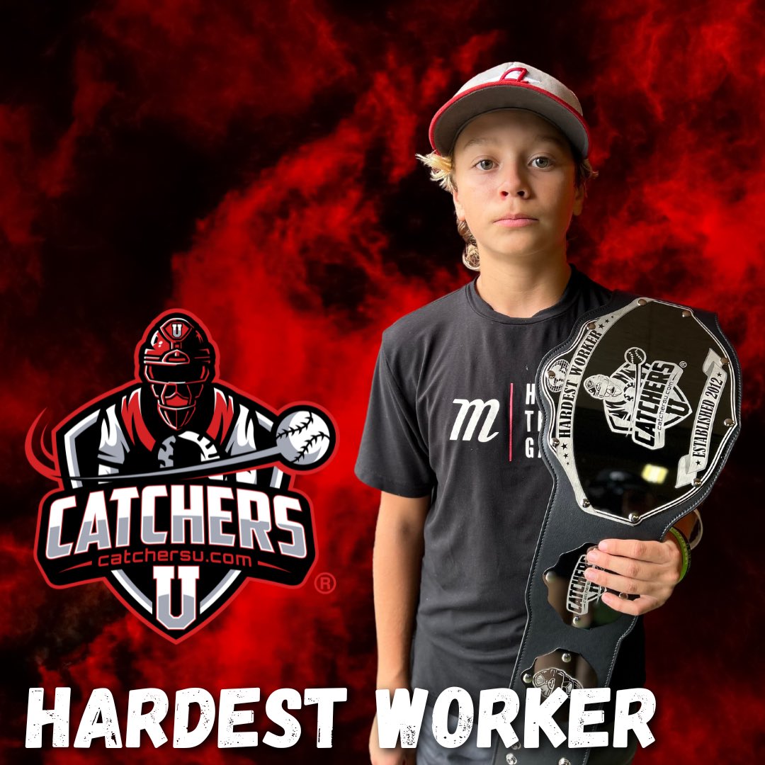 CatchersU's tweet photo. Tonight’s Hardest Workers in our Baseball classes are Callen, Trystan, and Dawson #catchersu #hardestposition #hardestworkerintheroom #softballcamp #baseballcamp https://t.co/hSzFkao6K9