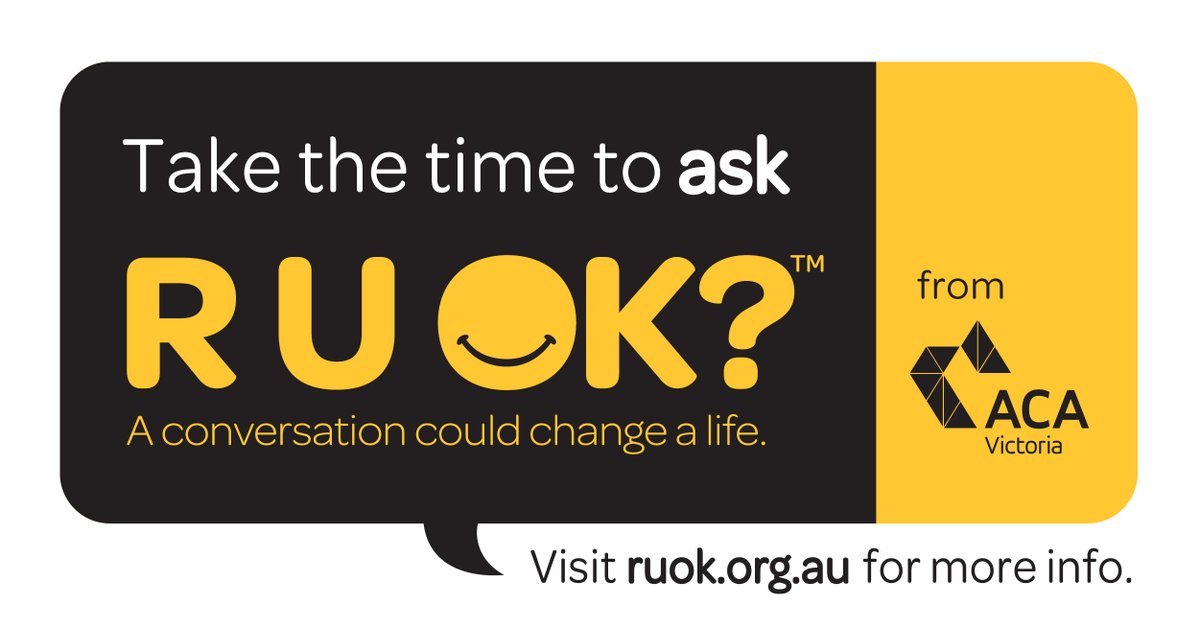 Today is #RUOKDay! Take a moment today to talk to your family, friends, and colleagues and ask them the important question - are you OK? Let's all work together to create an environment of care, hope, and support for both ourselves our loved ones. 

#RUOK #MentalHealth