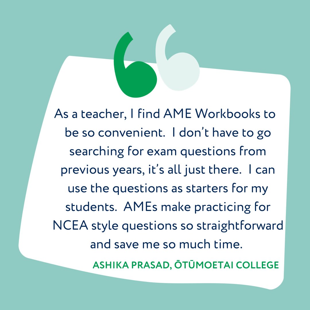 LearnWellNZ's tweet photo. Awesome!  We loved receiving Ashika’s feedback.  AME Workbooks are leaving our shelves like hot cakes - any 2 or more AME Workbooks and Scholarship titles are discounted!

https://t.co/twVlcwYsUB https://t.co/NSjEXf4qm3