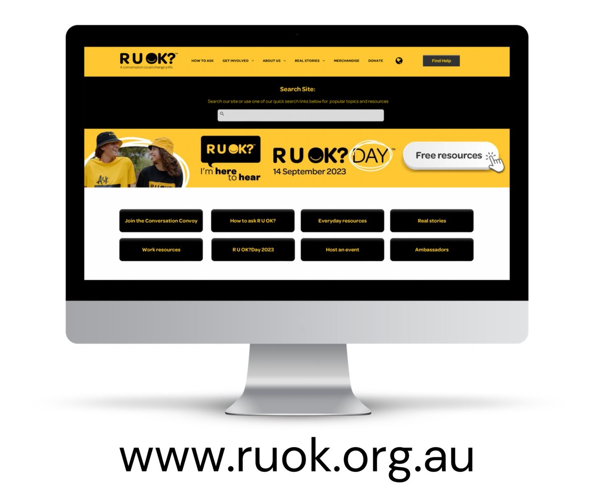 LineHydrogenAU's tweet photo. Start a conversation ... R U OK? 
Today, or any day, find resources to help here: https://t.co/HuROcJ4agy #ruokday2023 @ruokday https://t.co/nuUzeRrIuH