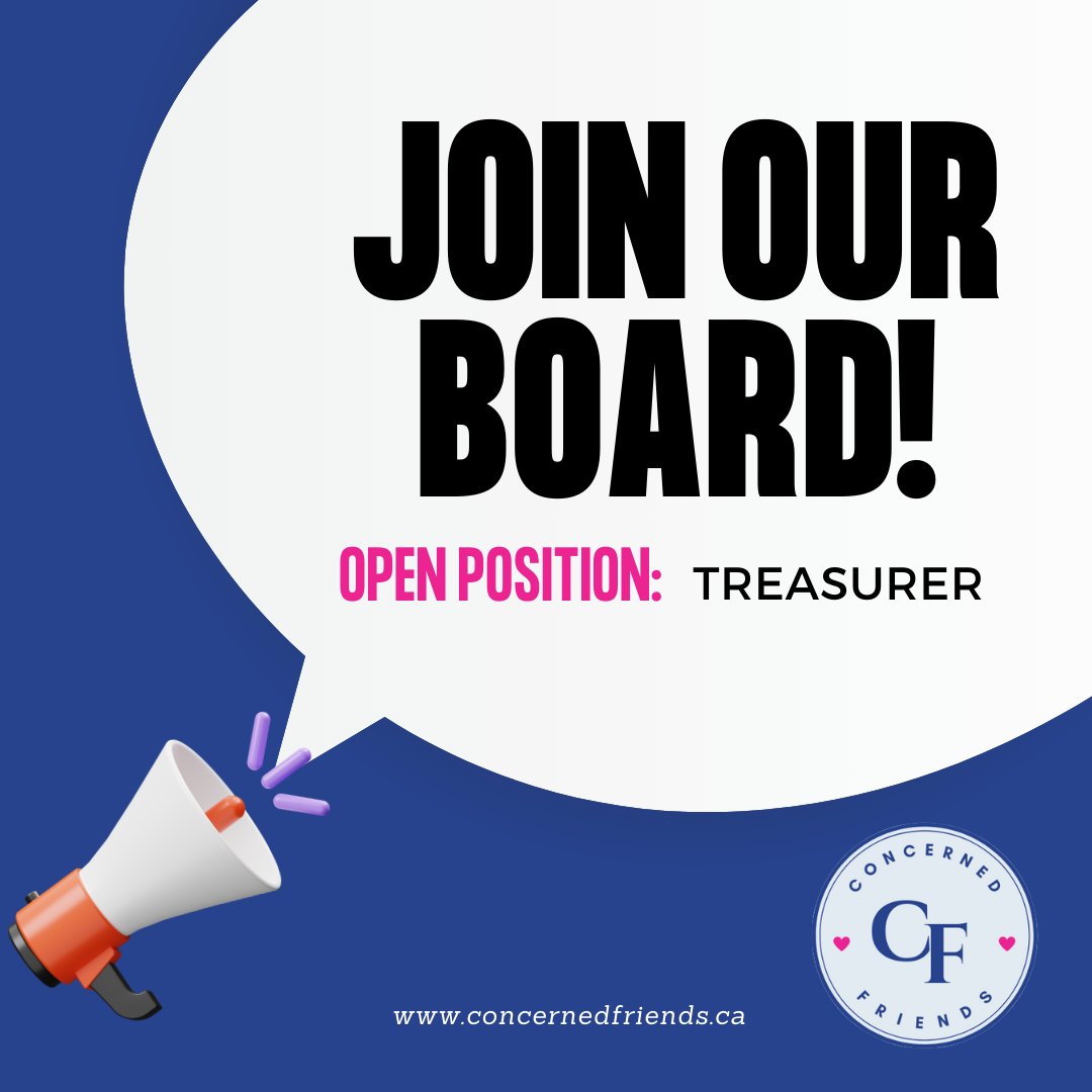 CF_ontario's tweet photo. Concerned Friends has an opening on its Board of Directors for a Treasurer. 

Visit our website for a link to our News page for more info and how to apply. https://t.co/XLUnJi5Fdx 

#ontariolongtermcare #volunteer #helpseniors #seniorsmatter https://t.co/qHo53G81VD