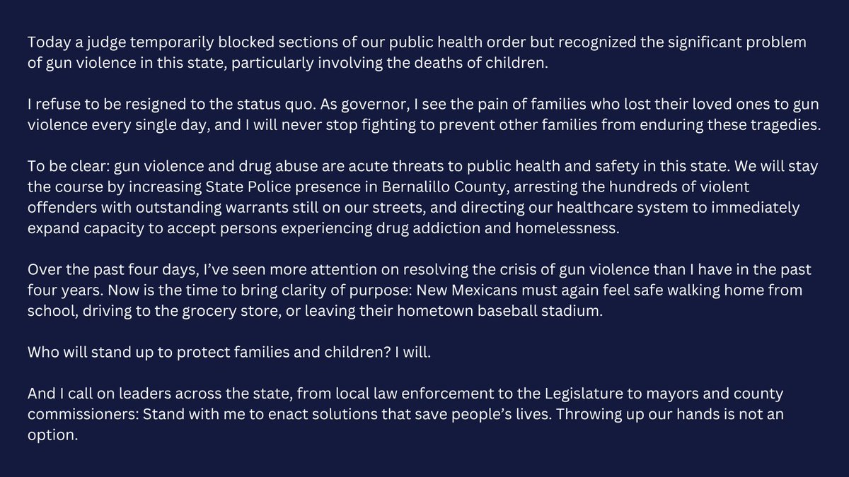 Governor Michelle Lujan Grisham tweet media