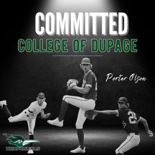 I am excited to announce my 110% commitment to College of Dupage to continue my baseball journey. Thank you to my parents, coaches, and teammates for the continuous support that helped me get to where I am today. <a href="/DuPageBaseball/">CoD Baseball</a> <a href="/MinookaBaseball/">Minooka Baseball</a> <a href="/_BobbyWilson/">Bobby Wilson</a> <a href="/ILDYNASTY/">Illinois Dynasty</a>