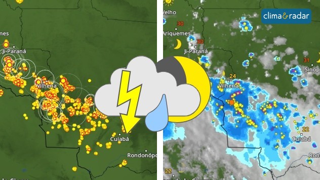climaeradar's tweet photo. 🔴 Tempo agora ⚡ Temporais no MT, RO e AC 👉 ver ao vivo e riscos para sua cidade nos mapas:
https://t.co/bwGEaxxqSK
#ClimaeRadar #RadarClima #mapasdotempo #mapaderaios #raiosaovivo #tempo #meteorologia #clima #Brasil https://t.co/faGRjfAAAO