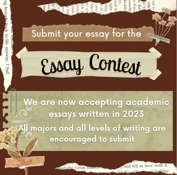 Students may submit one academic essay from 2023, up to 25 pages per category, in up to two categories:
✨Category 1: 1000-level courses
✨Category 2: 2000-level courses
✨Category 3: 3000 &amp; 4000-level courses
✨Category 4: 5000- to 7000-level courses
