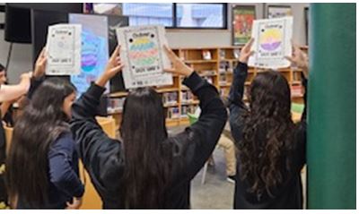 bowiemslibrary's tweet photo. Thank you #MelindaEstrello for helping us celebrate #InternationalDotDay in the library by reading #TheDot @peterhreynolds and using the #Quiverapp to scan our dots. #3DAugmentedreality @IrvingLibraries @Sra_Ibarra_ https://t.co/jb1FsGkNWg