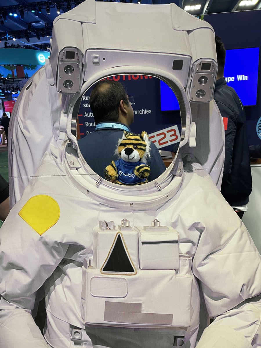 Validity Tiger excited to takeoff and explore new frontiers at #df23 knowing his data is solid. ⁦<a href="/TrustValidity/">Validity</a>⁩